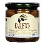 KALLISTON Grüne Chalkidiki Oliven gefüllt mit Feta in nativem Olivenöl extra